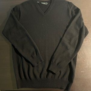 Rodd and Gunn Black V-Neck Sweater, Slim Fit - Medium